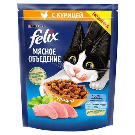 Felix Мясное объедение корм для кошек, с курицей