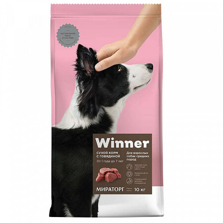 WINNER сухой корм для взрослых собак средних пород говядина