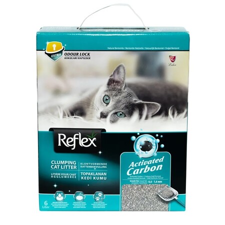 Reflex 6 л комкующийся бентонитовый наполнитель для кошачьего туалета с повышенной впитываемостью