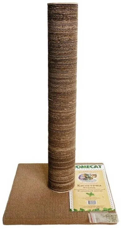 HOMECAT 29х29х54 см когтеточка столбик с кошачьей мятой гофрокартон