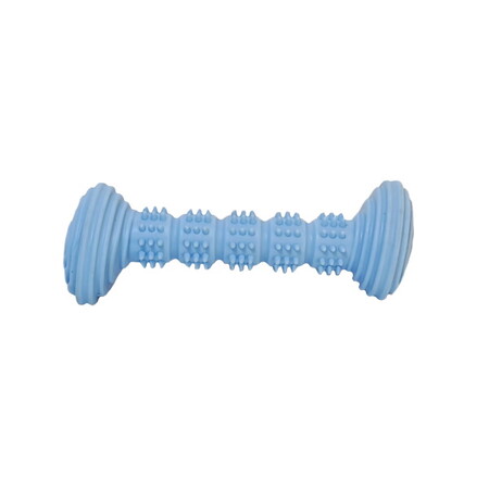 HOMEPET Dental 14,2 см игрушка для собак гантель с шипами голубая