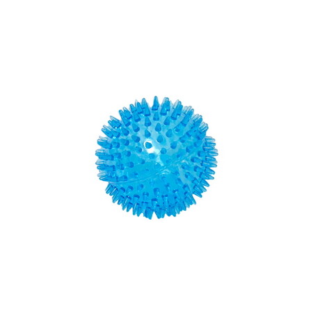 HOMEPET TPR 9 см игрушка для собак мячик с шипами с пищалкой синий