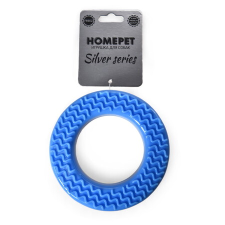 HOMEPET SILVER SERIES 12 см х 12 см х 3,5 см кольцо игрушка для собак охлаждающая двухцветное